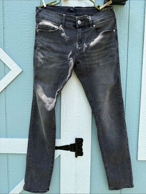 True Religion Men's Skinny Jeans in Washed Black